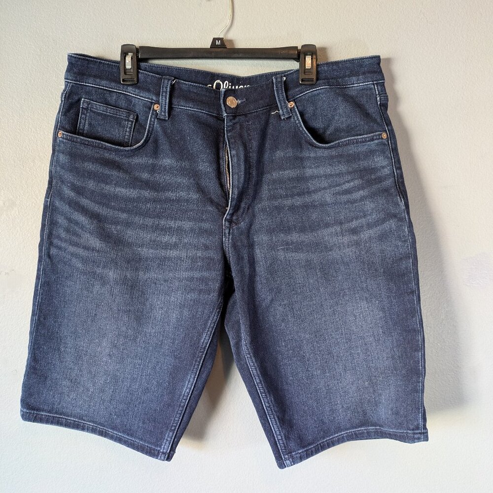 S. Oliver Flexible Denim Blue Shorts 36, XL